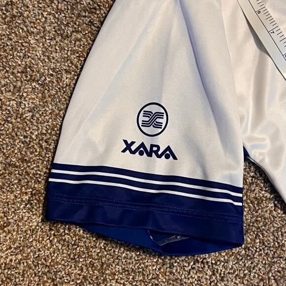 Xara Vintage Soccer Uniform Shirt.  White with Blue. Men's Size Large - Picture 6 of 6